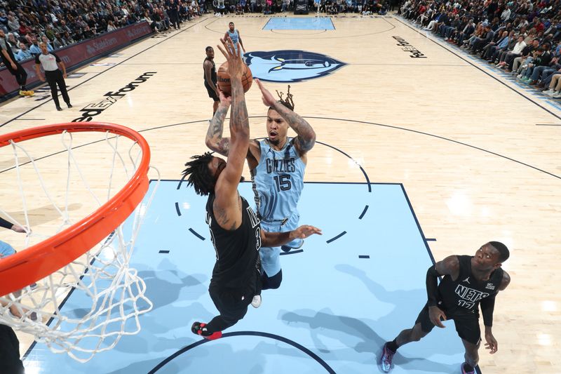 MEMPHIS, TN - DECEMBER 13: Brandon Clarke #15 of the Memphis Grizzlies drives to the basket during the game against the Brooklyn Nets on December 13, 2024 at FedExForum in Memphis, Tennessee. NOTE TO USER: User expressly acknowledges and agrees that, by downloading and or using this photograph, User is consenting to the terms and conditions of the Getty Images License Agreement. Mandatory Copyright Notice: Copyright 2024 NBAE (Photo by Joe Murphy/NBAE via Getty Images)