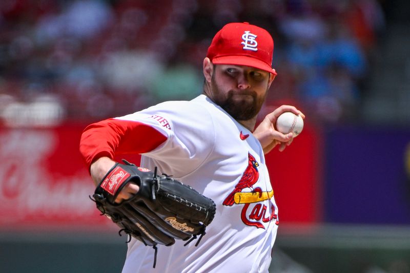 Jun 14, 2023; St. Louis, Missouri, USA;  St. Louis Cardinals starting pitcher Jordan Montgomery (47) pitches against the San Francisco Giants during the second inning at Busch Stadium. Mandatory Credit: Jeff Curry-USA TODAY Sports