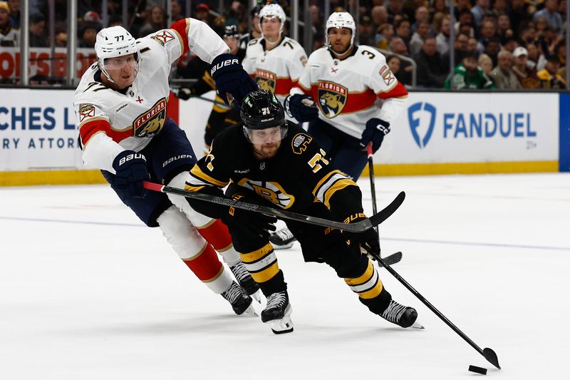 Oct 21, 2025; Boston, Massachusetts, USA; during the third period at TD Garden. Mandatory Credit: Winslow Townson-Imagn Images