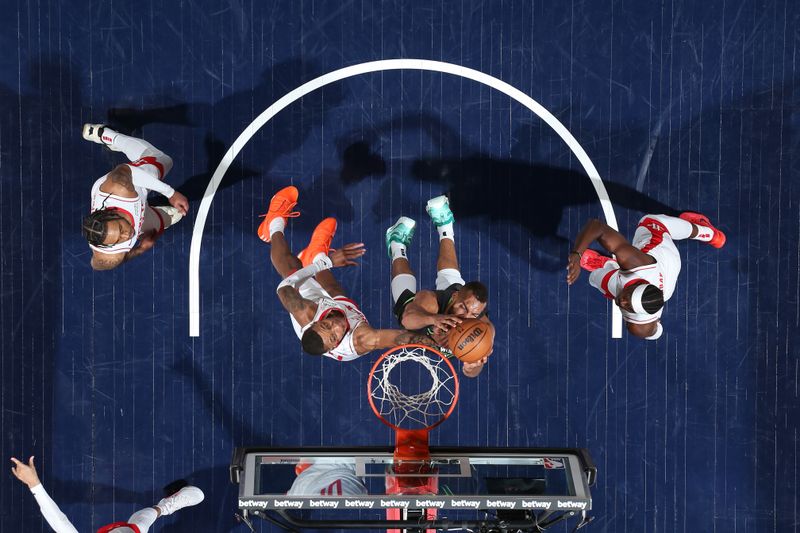 MINNEAPOLIS, MN -  APRIL 2:  Rudy Gobert #27 of the Minnesota Timberwolves dunks the ball during the game against the Houston Rockets on April 2, 2024 at Target Center in Minneapolis, Minnesota. NOTE TO USER: User expressly acknowledges and agrees that, by downloading and or using this Photograph, user is consenting to the terms and conditions of the Getty Images License Agreement. Mandatory Copyright Notice: Copyright 2024 NBAE (Photo by David Sherman/NBAE via Getty Images)