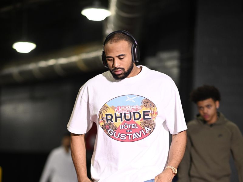 HOUSTON, TX - JANUARY 20: Talen Horton-Tucker #5 of the Utah Jazz arrives to the arena before the game against the Houston Rockets on January 20, 2024 at the Toyota Center in Houston, Texas. NOTE TO USER: User expressly acknowledges and agrees that, by downloading and or using this photograph, User is consenting to the terms and conditions of the Getty Images License Agreement. Mandatory Copyright Notice: Copyright 2024 NBAE (Photo by Logan Riely/NBAE via Getty Images)