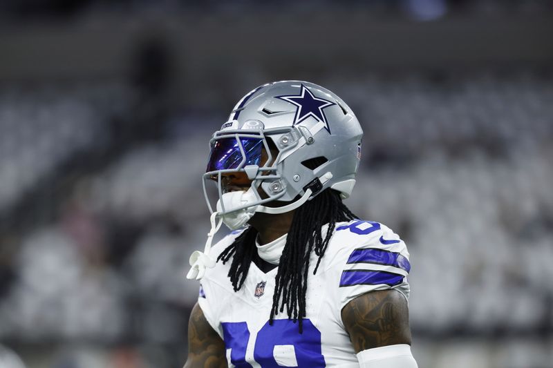 Dallas Cowboys wide receiver CeeDee Lamb (88) during pregame warmups before an NFL football game against the Houston Texans on Monday, Nov. 18, 2024, in Arlington, Texas. (AP Photo/Matt Patterson)