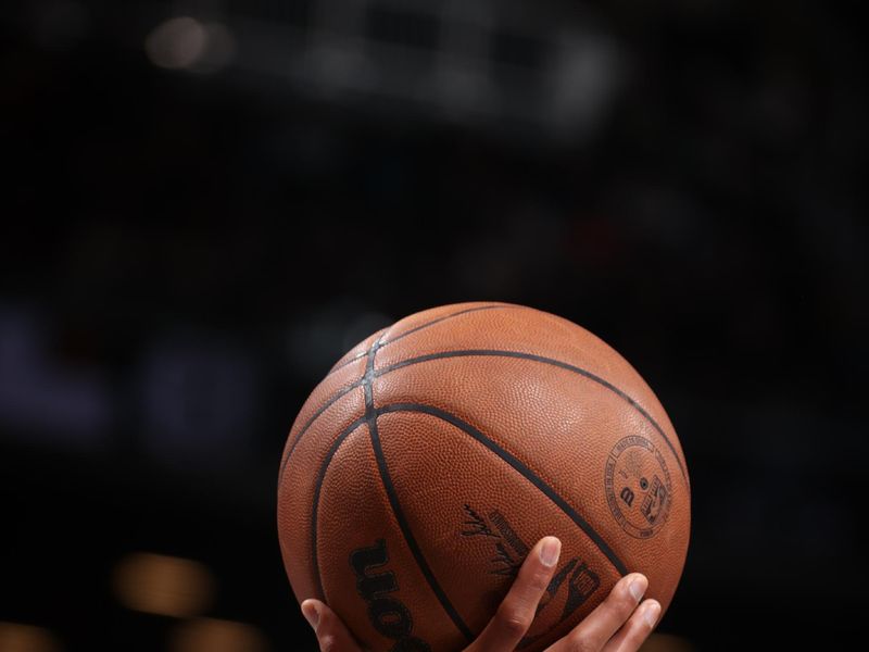 BROOKLYN, NY - OCTOBER 29: A generic basketball photo of the Official Wilson basketball during the game between the Denver Nuggets and the Brooklyn Nets on October 29, 2024 at Barclays Center in Brooklyn, New York. NOTE TO USER: User expressly acknowledges and agrees that, by downloading and or using this Photograph, user is consenting to the terms and conditions of the Getty Images License Agreement. Mandatory Copyright Notice: Copyright 2024 NBAE (Photo by Nathaniel S. Butler/NBAE via Getty Images)