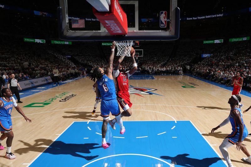 OKLAHOMA CITY, OK - APRIL 24: Brandon Ingram #14 of the New Orleans Pelicans drives to the basket during the game against the Oklahoma City Thunder during Round 1 Game 2 of the 2024 NBA Playoffs on April 24, 2024 at Paycom Arena in Oklahoma City, Oklahoma. NOTE TO USER: User expressly acknowledges and agrees that, by downloading and or using this photograph, User is consenting to the terms and conditions of the Getty Images License Agreement. Mandatory Copyright Notice: Copyright 2024 NBAE (Photo by Zach Beeker/NBAE via Getty Images)