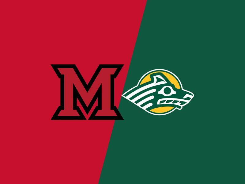 Miami (OH) RedHawks Ice the Alaska Anchorage Seawolves at Steve Cady Arena