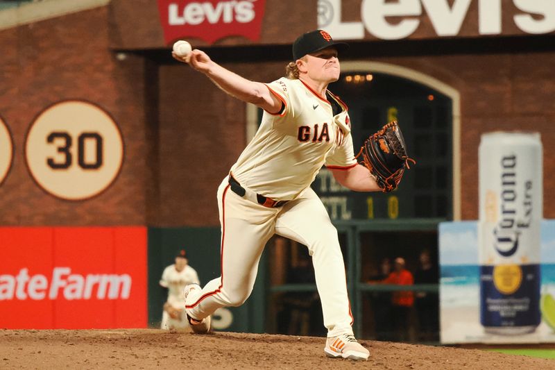 Jul 31, 2024; San Francisco, California, USA; San Francisco Giants starting pitcher Logan Webb (62) pitches against the Oakland Athletics during the ninth inning at Oracle Park. Mandatory Credit: Kelley L Cox-USA TODAY Sports