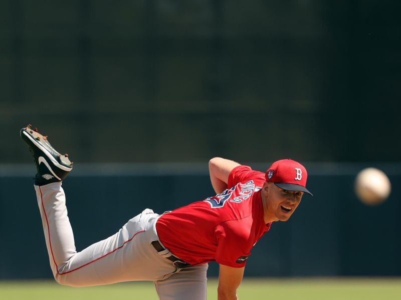 Mar 13, 2024; Tampa, Florida, USA; Boston Red Sox pitcher Nick Pivetta (37) throws a pitch during the first inning against the New York Yankees at George M. Steinbrenner Field. Mandatory Credit: Kim Klement Neitzel-USA TODAY Sports