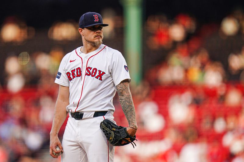 Jun 13, 2024; Boston, Massachusetts, USA; Boston Red Sox starting pitcher Tanner Houck (89) on the mound against the Philadelphia Phillies in the first inning at Fenway Park. Mandatory Credit: David Butler II-USA TODAY Sports