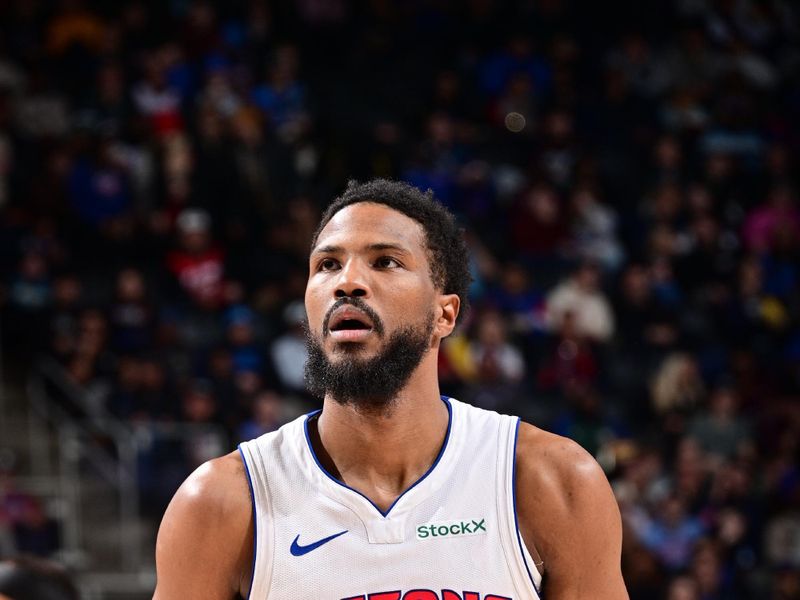 DETROIT, MI - JANUARY 1: Malik Beasley #5 of the Detroit Pistons free throw during the game against the Orlando Magic on January 1, 2025 at Little Caesars Arena in Detroit, Michigan. NOTE TO USER: User expressly acknowledges and agrees that, by downloading and/or using this photograph, User is consenting to the terms and conditions of the Getty Images License Agreement. Mandatory Copyright Notice: Copyright 2025 NBAE (Photo by Chris Schwegler/NBAE via Getty Images)