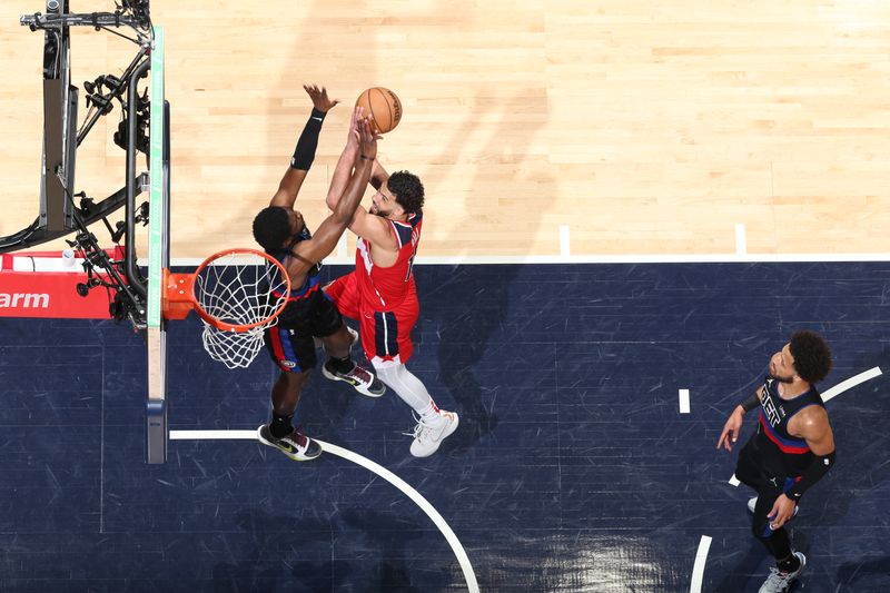 WASHINGTON, DC -? MARCH 29:  Anthony Gill #16 of the Washington Wizards goes to the basket during the game on March 29, 2024 at Capital One Arena in Washington, DC. NOTE TO USER: User expressly acknowledges and agrees that, by downloading and or using this Photograph, user is consenting to the terms and conditions of the Getty Images License Agreement. Mandatory Copyright Notice: Copyright 2024 NBAE (Photo by Stephen Gosling/NBAE via Getty Images)