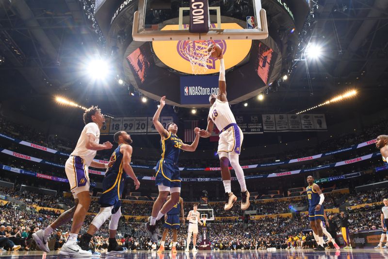 LOS ANGELES, CA - MARCH 16:  Rui Hachimura #28 of the Los Angeles Lakers goes to the basket during the game on March 16, 2024 at Crypto.Com Arena in Los Angeles, California. NOTE TO USER: User expressly acknowledges and agrees that, by downloading and/or using this Photograph, user is consenting to the terms and conditions of the Getty Images License Agreement. Mandatory Copyright Notice: Copyright 2024 NBAE (Photo by Andrew D. Bernstein/NBAE via Getty Images)